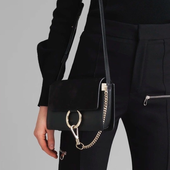 Chloe black leather and suede Small Faye crossbody / shoulder bag - Picture 2 of 12